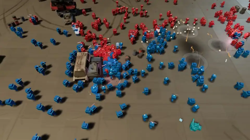 Two armies clashing